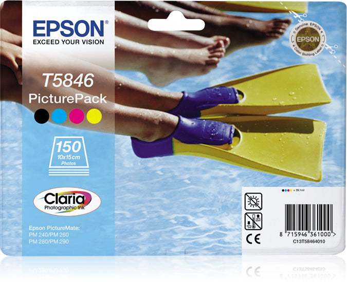 Epson Tintenpatronen-Multipack T5846, CMYK, 4er-Pack