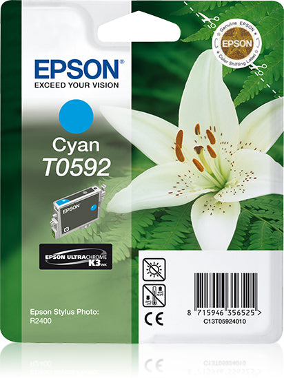 Epson Tintenpatrone T0592, cyan, 520 Seiten – für Inkjetdrucker