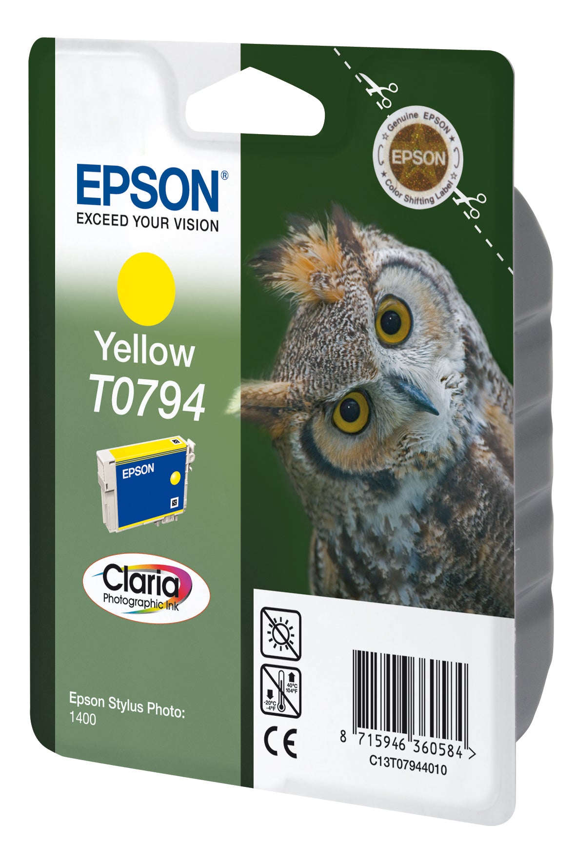 Epson Tintenpatrone T0794, Gelb, 1'530 Seiten
