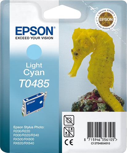 Epson Tintenpatrone T0485, Hellcyan, 400 Seiten – für Tintenstrahldrucker/Multifunktionsgeräte