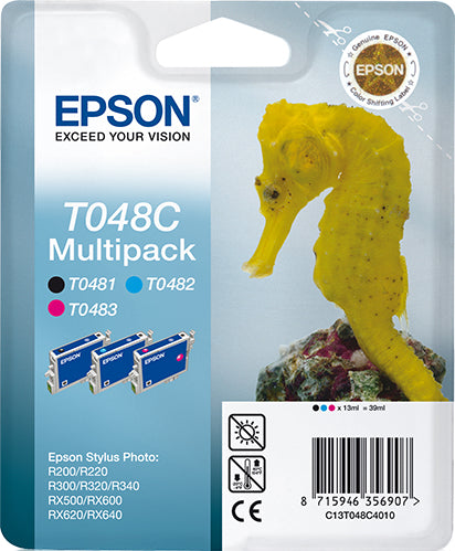 Epson Tintenpatronen-Multipack T048C, 3er-Pack – für Inkjetdrucker/Multifunktionsgeräte