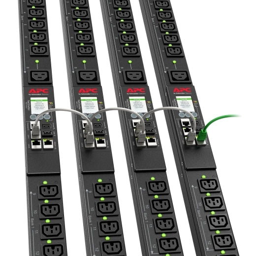 APC NetShelter 9000 Rack-PDU Switched, 0U vertikal, einphasig 30 A 200-208 V, 24×C13/C15/C19/C21 – schwarz