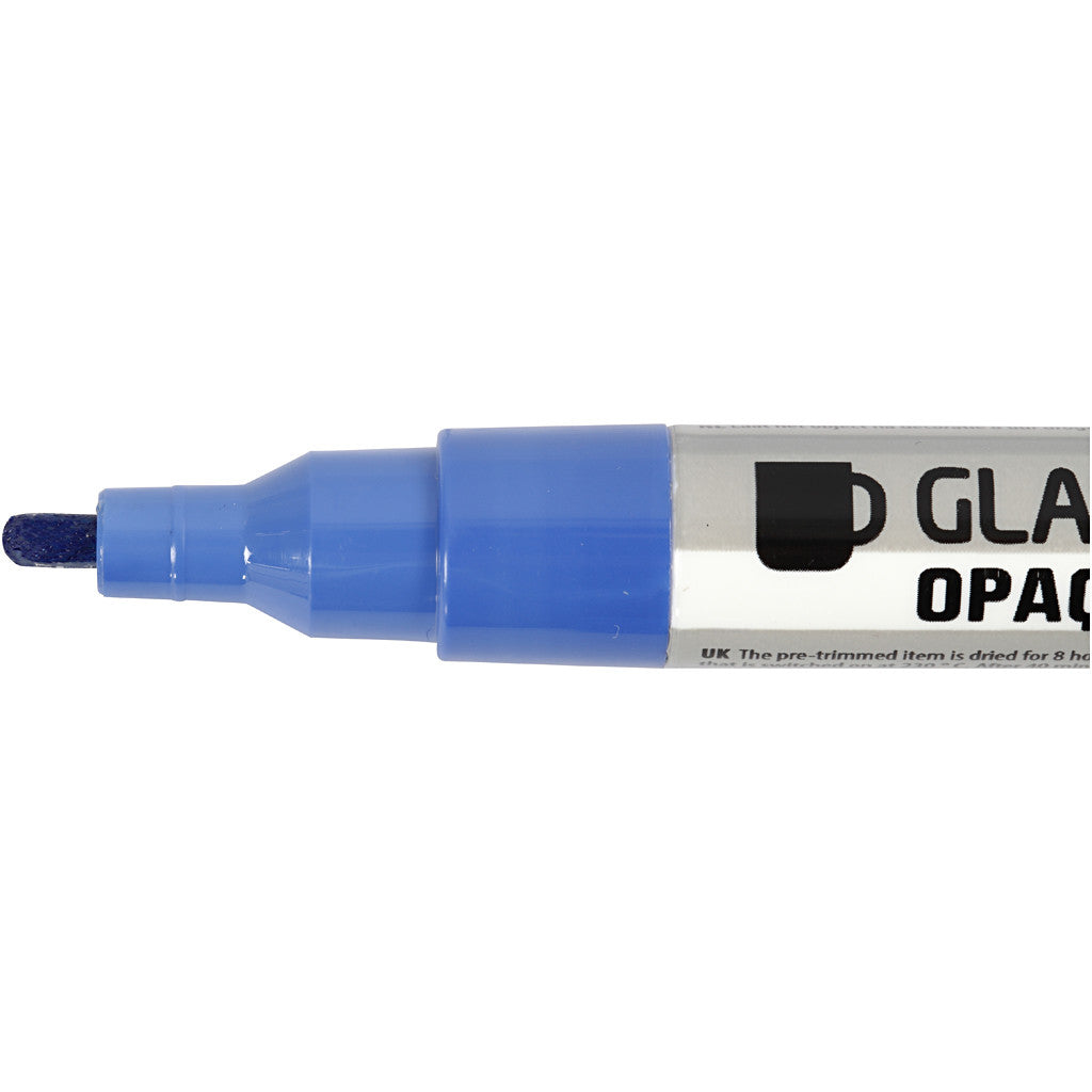Creativ Company 31334 Permanentmarker – Rundspitze 0,7 mm – Mehrfarbig – 12er-Set – für Porzellan und Glas