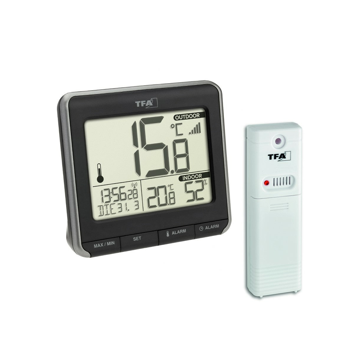 TFA-Dostmann TFA Dostmann PRIO Temperatur-/Feuchtesensor – Kabellos, −40–60 °C, 10–99 %
