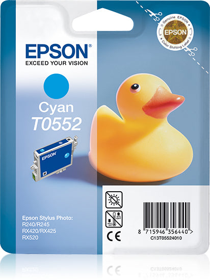 Epson Tintenpatrone T0552, cyan, 290 Seiten – für Inkjetdrucker/Multifunktionsgeräte
