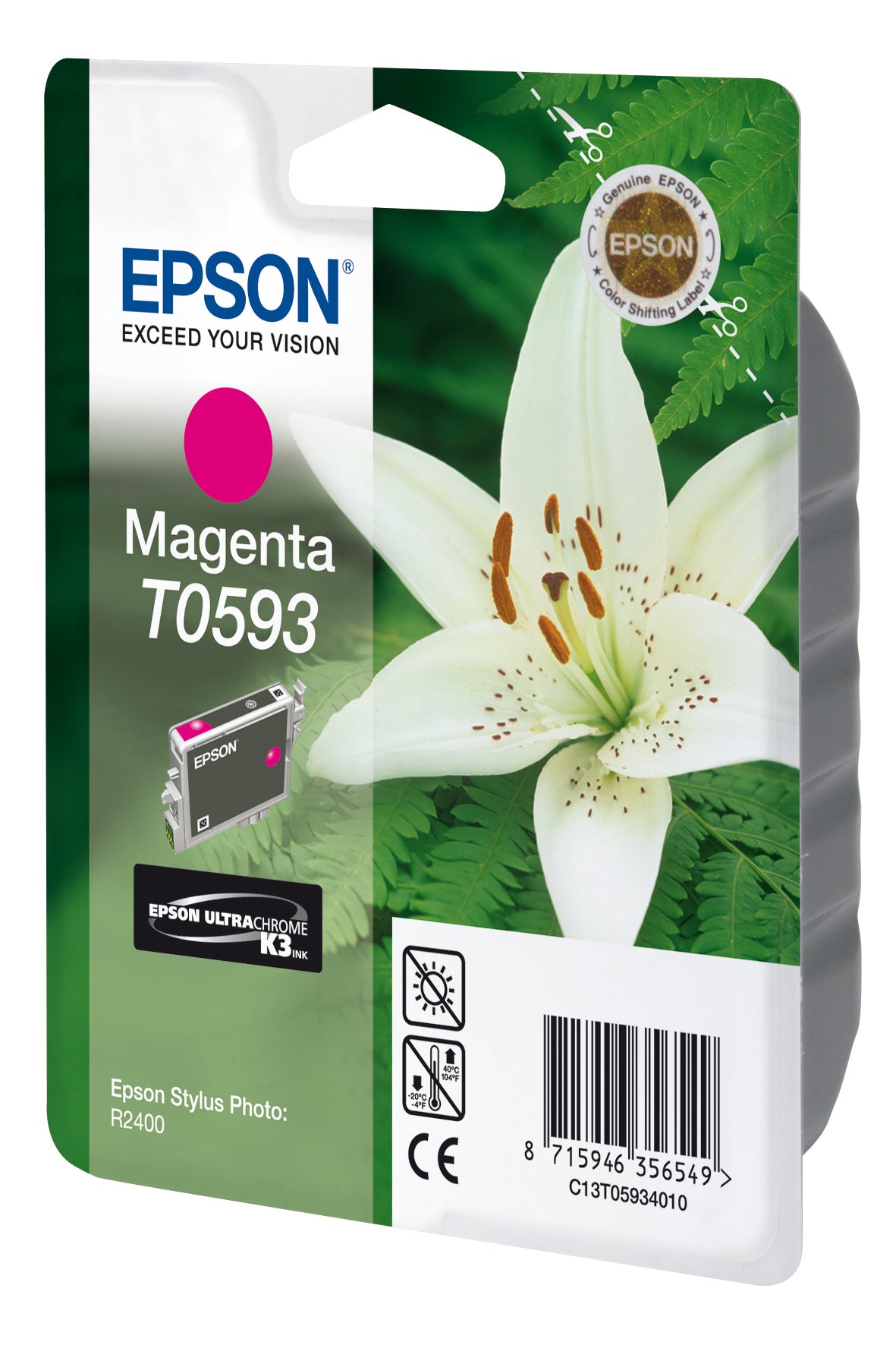 Epson Tintenpatrone T0593, Magenta, 520 Seiten