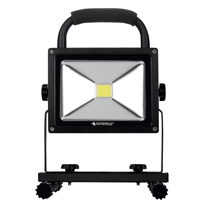 NORDRIDE Akku LED-Strahler 4025 – 2000 lm, 20 W, 6000 K, dimmbar, IP65, schwarz/grün
