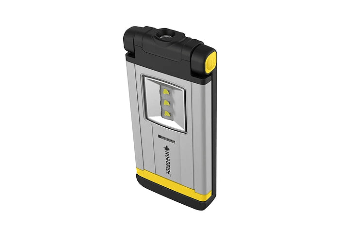 NORDRIDE Handlampe Flexi Light Deluxe – 270 lm, 6000 K, silber, Akkubetrieb, Magnet, USB