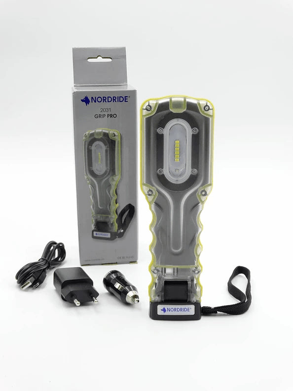 NORDRIDE Arbeitsleuchte 2031 Grip Pro – 350 lm, Akkubetrieb 2000 mAh, dimmbar, IP65 – Schwarz