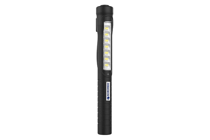 NORDRIDE Taschenlampe 2090 – 90 lm, 750 mAh, USB-Ladeport, Magnet – Schwarz