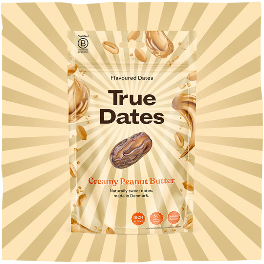 True Gum True Dates Cremige Erdnussbutter – Datteln, vegan – 100 g