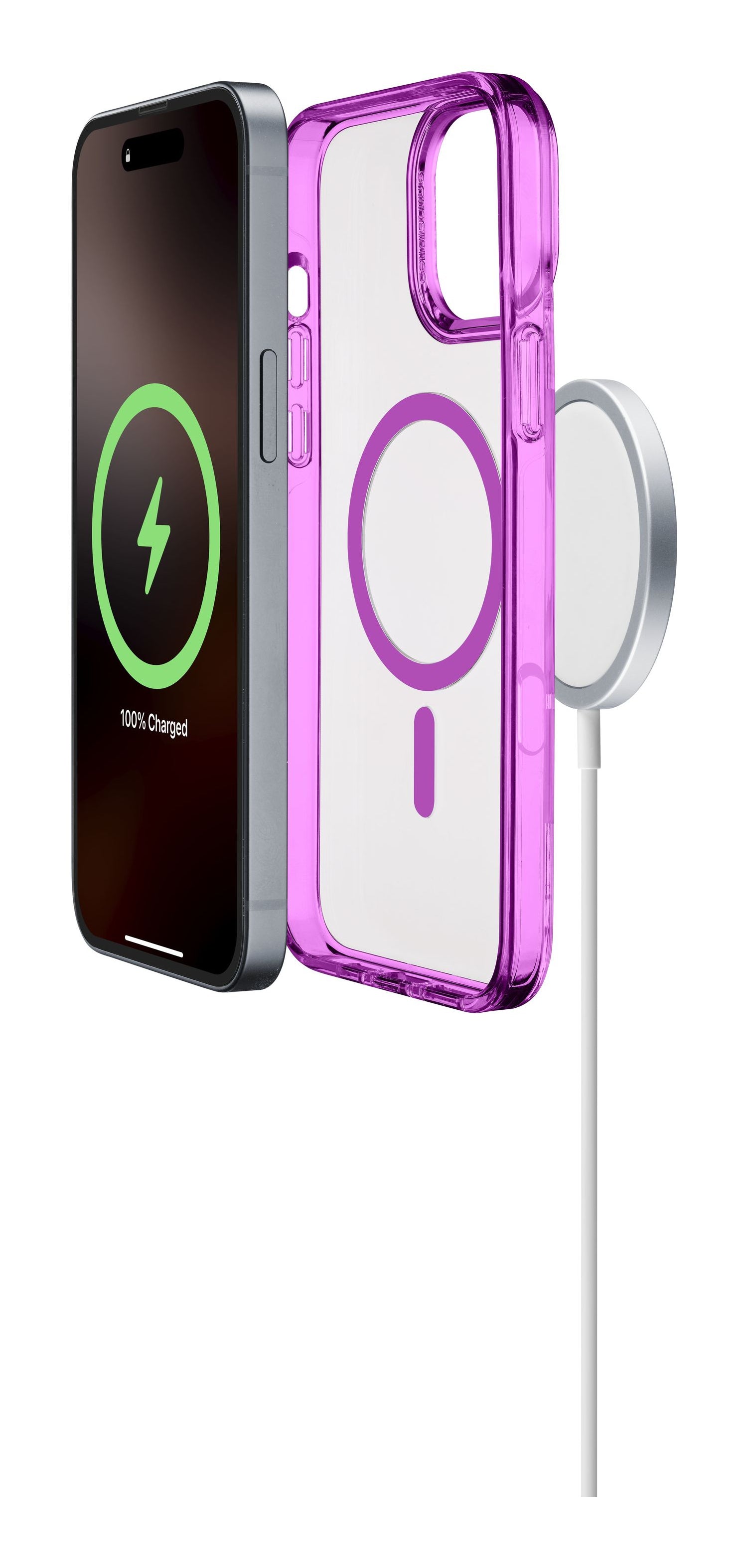 Cellularline Backcover Iconic – für Apple iPhone 16 Pro – rosa – MagSafe-kompatibel