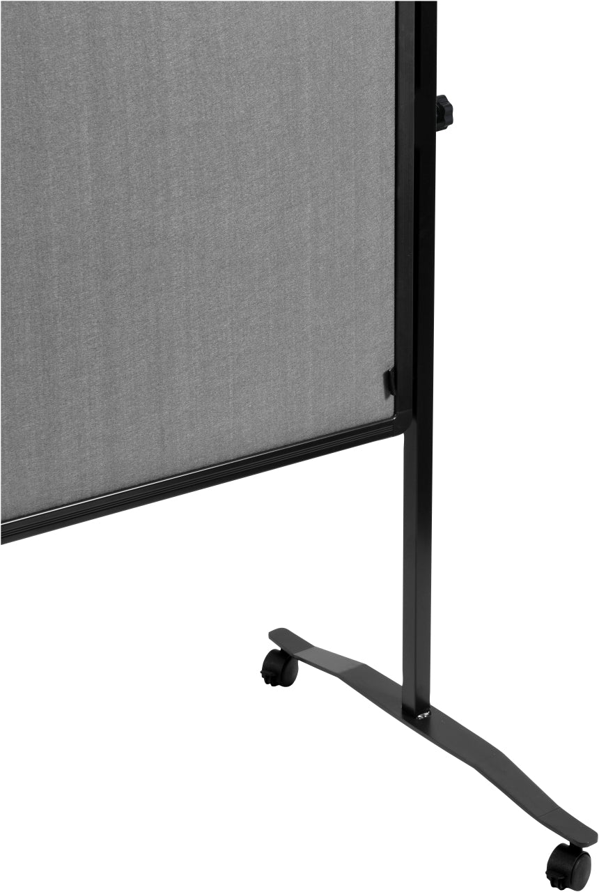 Legamaster Moderationswand Premium Plus – Filz, mit Rollen, doppelseitig – 120 × 150 cm – Grau, Alurahmen