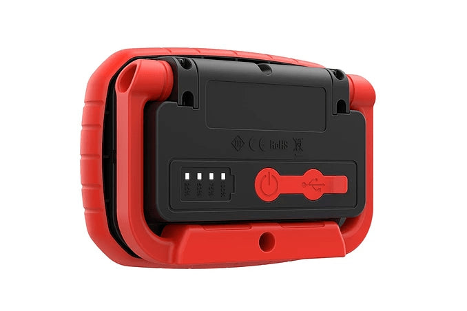 NORDRIDE Arbeitsleuchte 2044 Slim Power – 1000 lm, 10 W, 6000 K, dimmbar, IP66, schwarz/rot