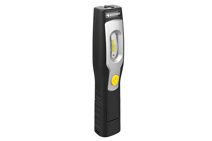 NORDRIDE Handleuchte 2055 – 350 lm, 5 W, 5800 K, Magnet, USB, Schwarz/Silber