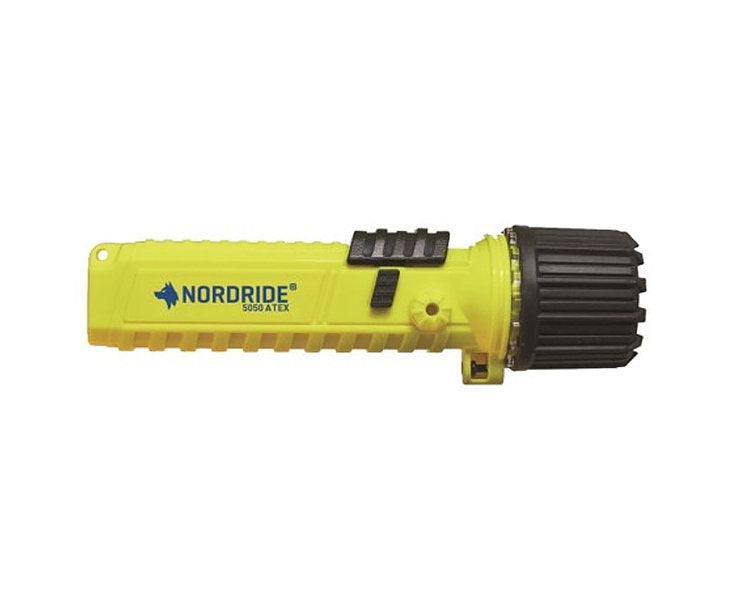 NORDRIDE Taschenlampe 5050 Atex – 180 lm, 117 m, IP68, dimmbar, 4× AA – Schwarz