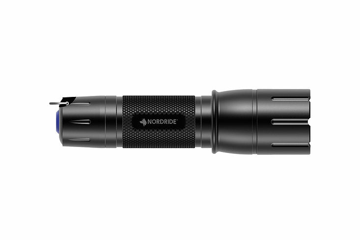 NORDRIDE Taschenlampe PRO A – 730 lm, 270 m, IP65, 6 Modi – Schwarz