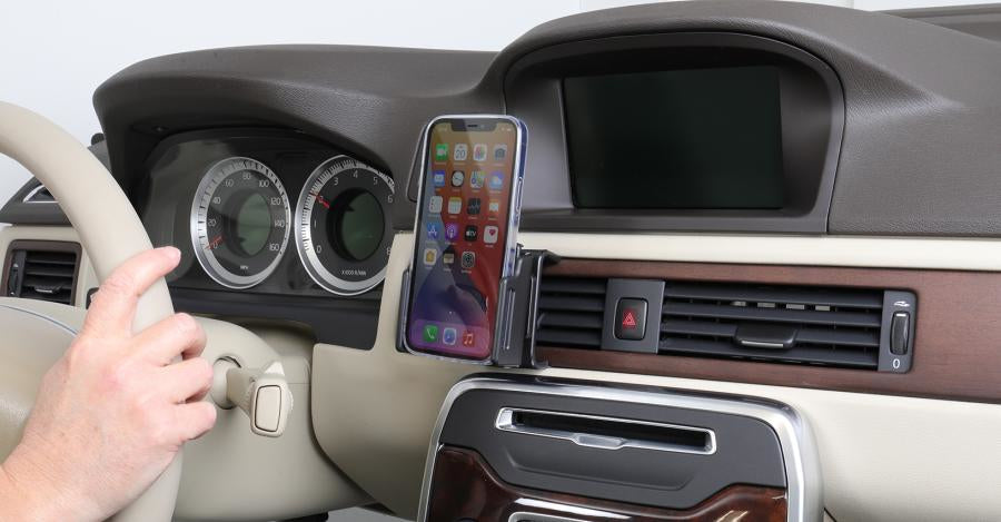 Brodit Auto-Halterung, Lüftung, kipbar – für iPhone 12/12 Pro – Schwarz, ABS