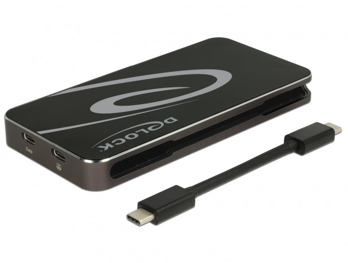 DeLOCK Dockingstation – USB-C, 1× DP, 1× HDMI, 1× VGA, 2× USB-A, 1× USB-C, 4,5 W PD, für Windows/Mac/ChromeOS