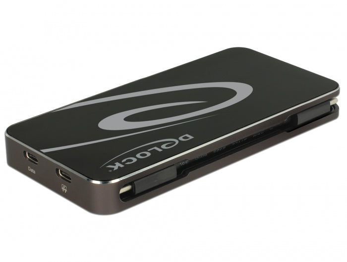 DeLOCK Dockingstation – USB-C, 1× DP, 1× HDMI, 1× VGA, 2× USB-A, 1× USB-C, 4,5 W PD, für Windows/Mac/ChromeOS