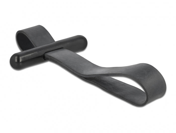 DeLOCK Kabelbinder 26×15 mm, wiederverwendbar, TPR – schwarz