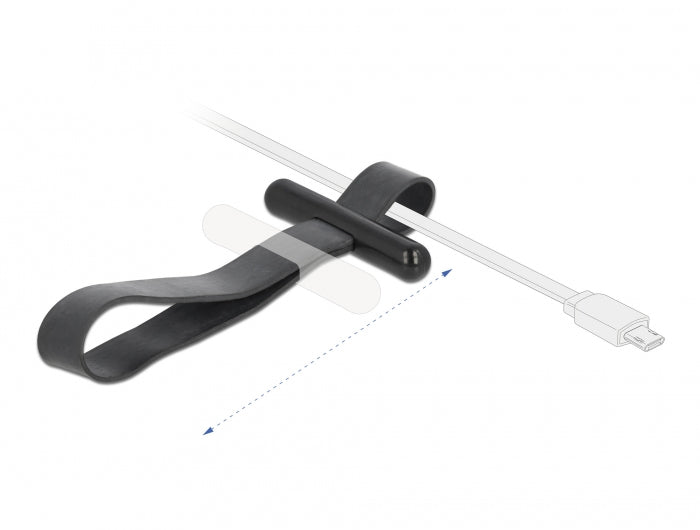 DeLOCK Kabelbinder 26×15 mm, wiederverwendbar, TPR – schwarz