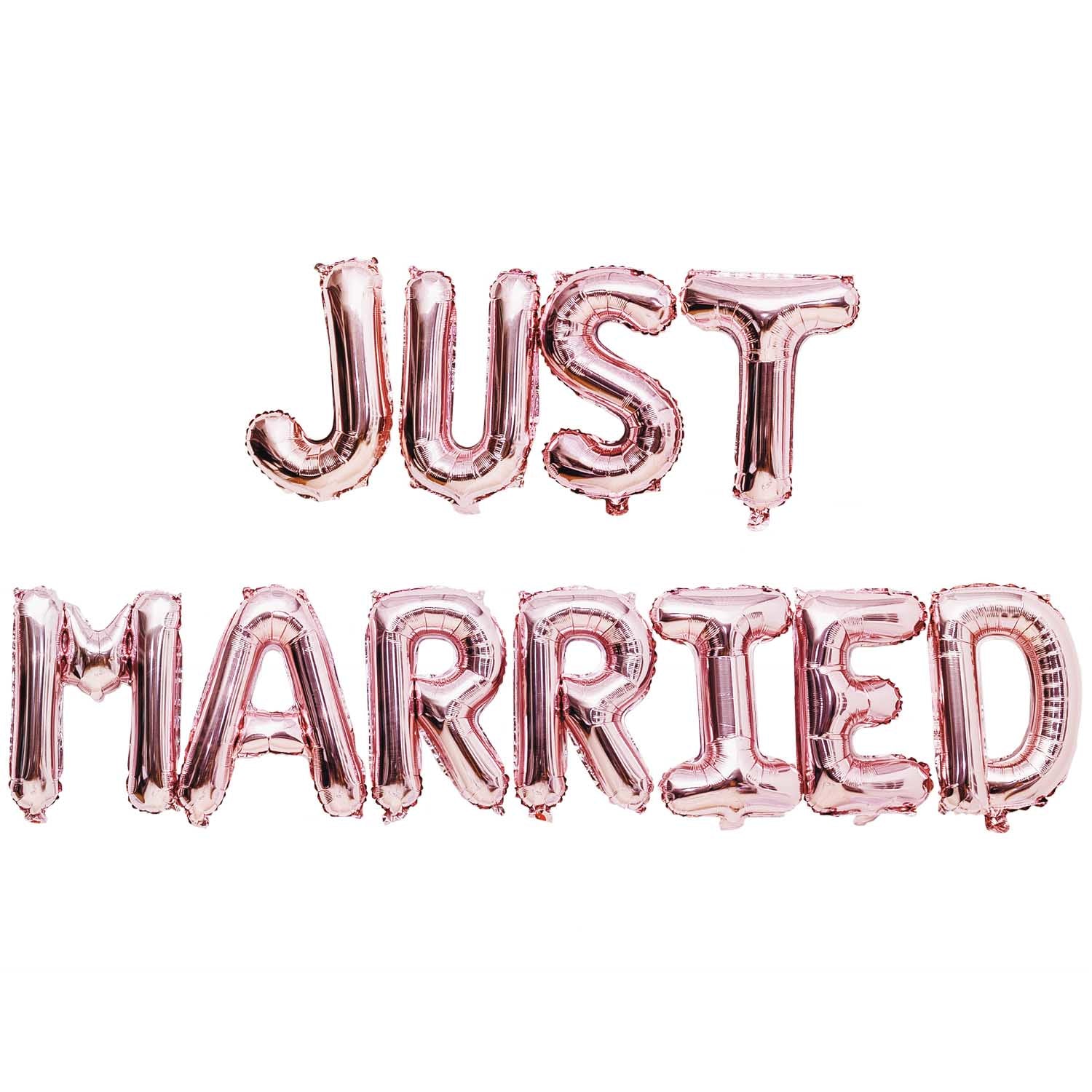 Rico Design Folienballon Just Married – Rosa – 36 cm – Folie – 11 Stk