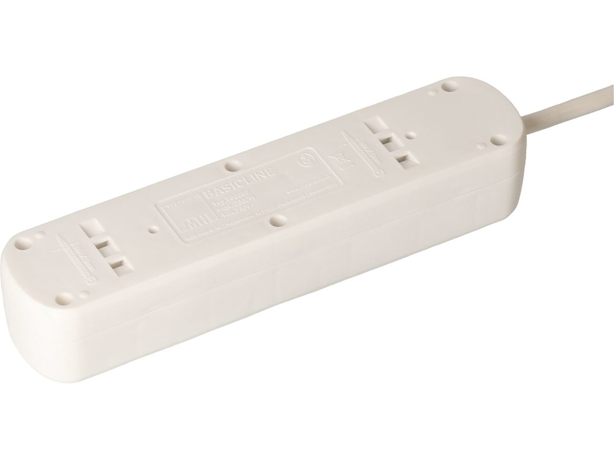 Max Hauri AG Max Hauri Basic-Line – Steckdosenleiste, 5× T13, ohne Schalter, 1,5 m, Stecker T12