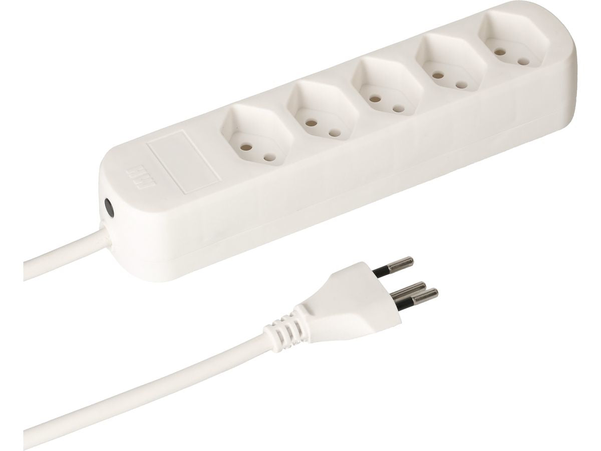 Max Hauri AG Max Hauri Basic-Line – Steckdosenleiste, 5× T13, ohne Schalter, 1,5 m, Stecker T12