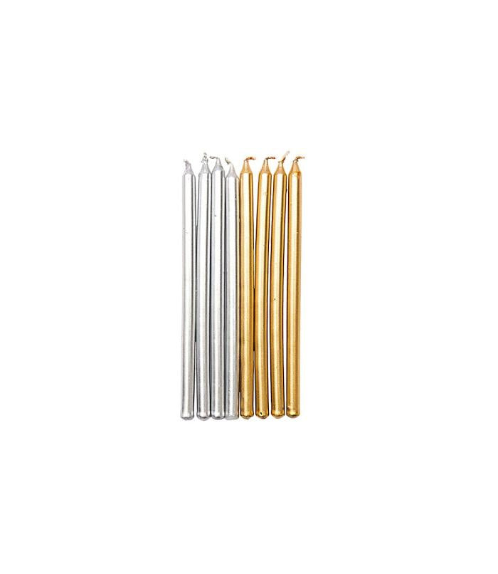 Rico Design Geburtstagskerzen – Gold/Silber – 16 Stk