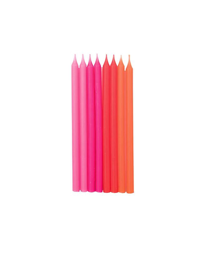 Rico Design Geburtstagskerzen – Neonorange – Ø 0,6 mm – 16 Stk