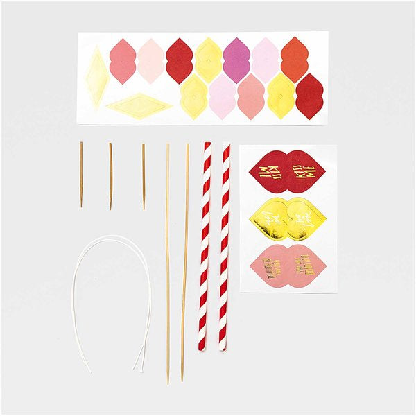 Rico Design Party-Piekser Herzen – Mehrfarbig – 3 Stk – mit Hot-Foil-Details