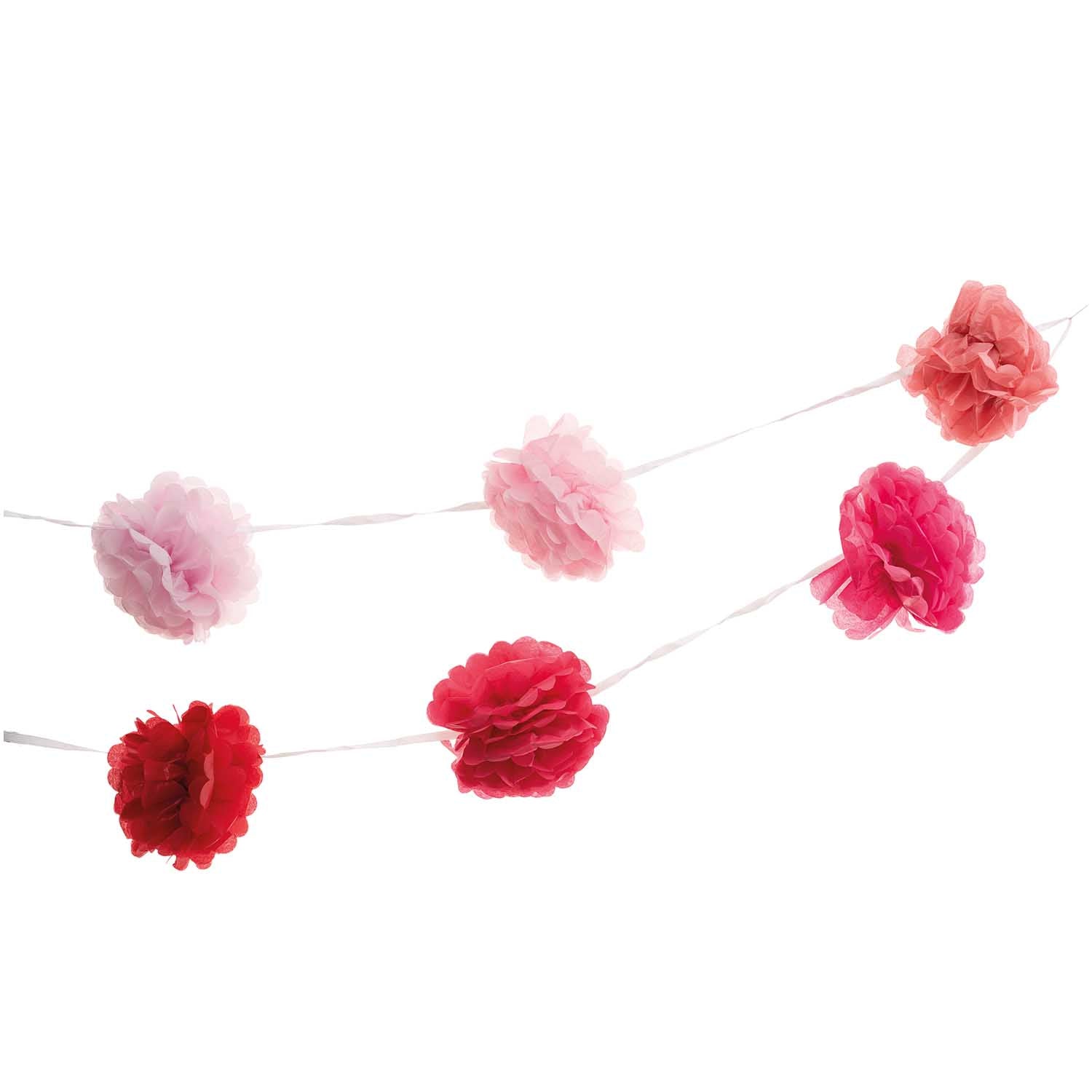 Rico Design Pompon-Girlande – Pink – 1,8 m – 2 Stk