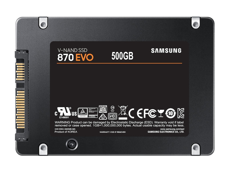 Samsung 870 EVO – 2,5" SATA III SSD, 500 GB