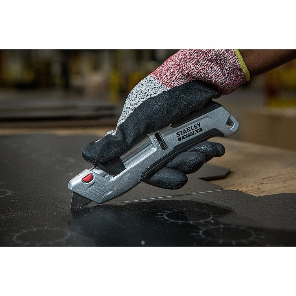 Stanley FatMax – Sicherheitsmesser, Metallgriff, einziehbar, grau, 4 Stk.