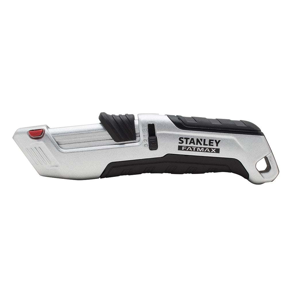 Stanley FatMax – Sicherheitsmesser, Metallgriff, einziehbar, grau, 4 Stk.