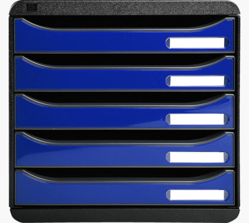 Exacompta Schubladenbox Big-Box Plus 5 Eco – für Couverts bis C4, Dokumente, Magazine