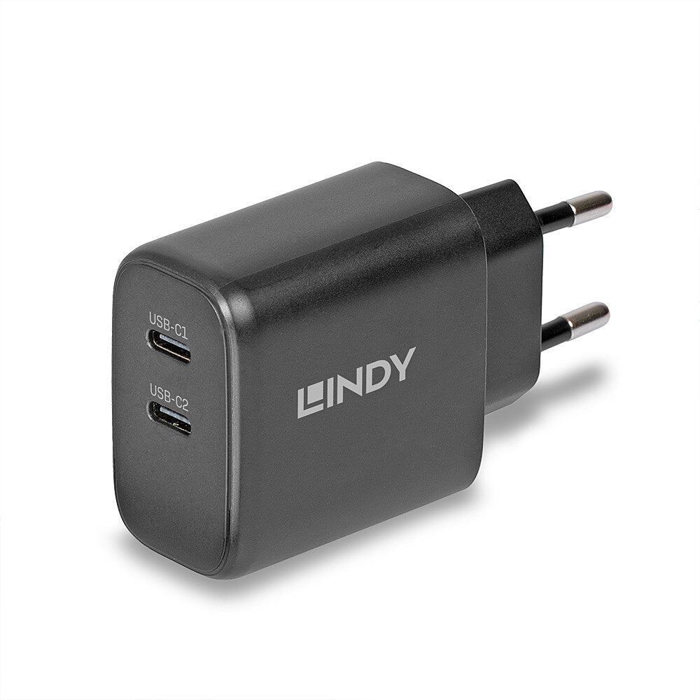 Lindy Ladegerät – 65 W, 2× USB-C, GaN