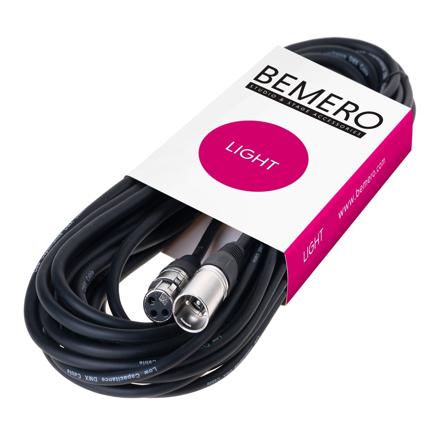 Bemero BLC1011-1200BK – DMX-Kabel, 3-pol XLR M/F, 12 m, Schwarz