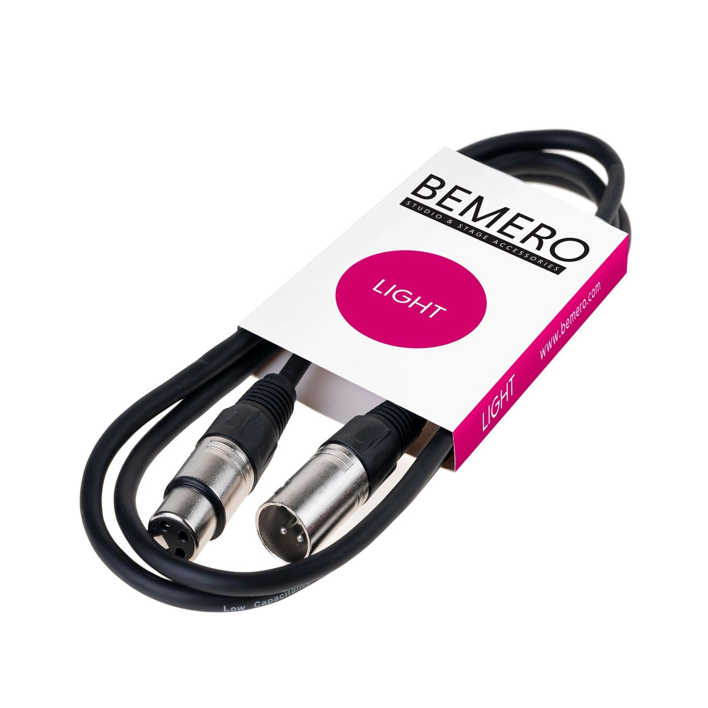Bemero BLC1011-600BK – DMX-Kabel, 3-pol XLRm/XLRf, 6 m, Schwarz