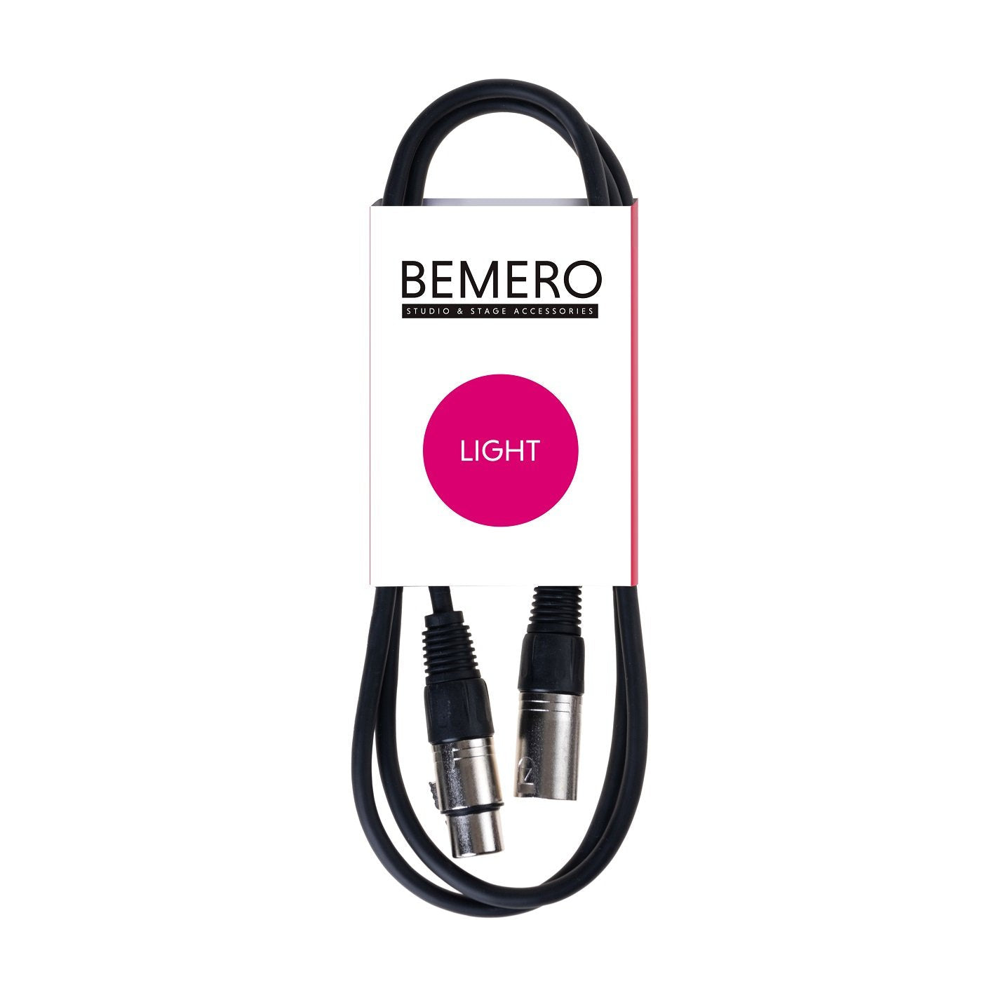 Bemero XLR-Kabel – 3-pol M–F – 0,75 m, Schwarz
