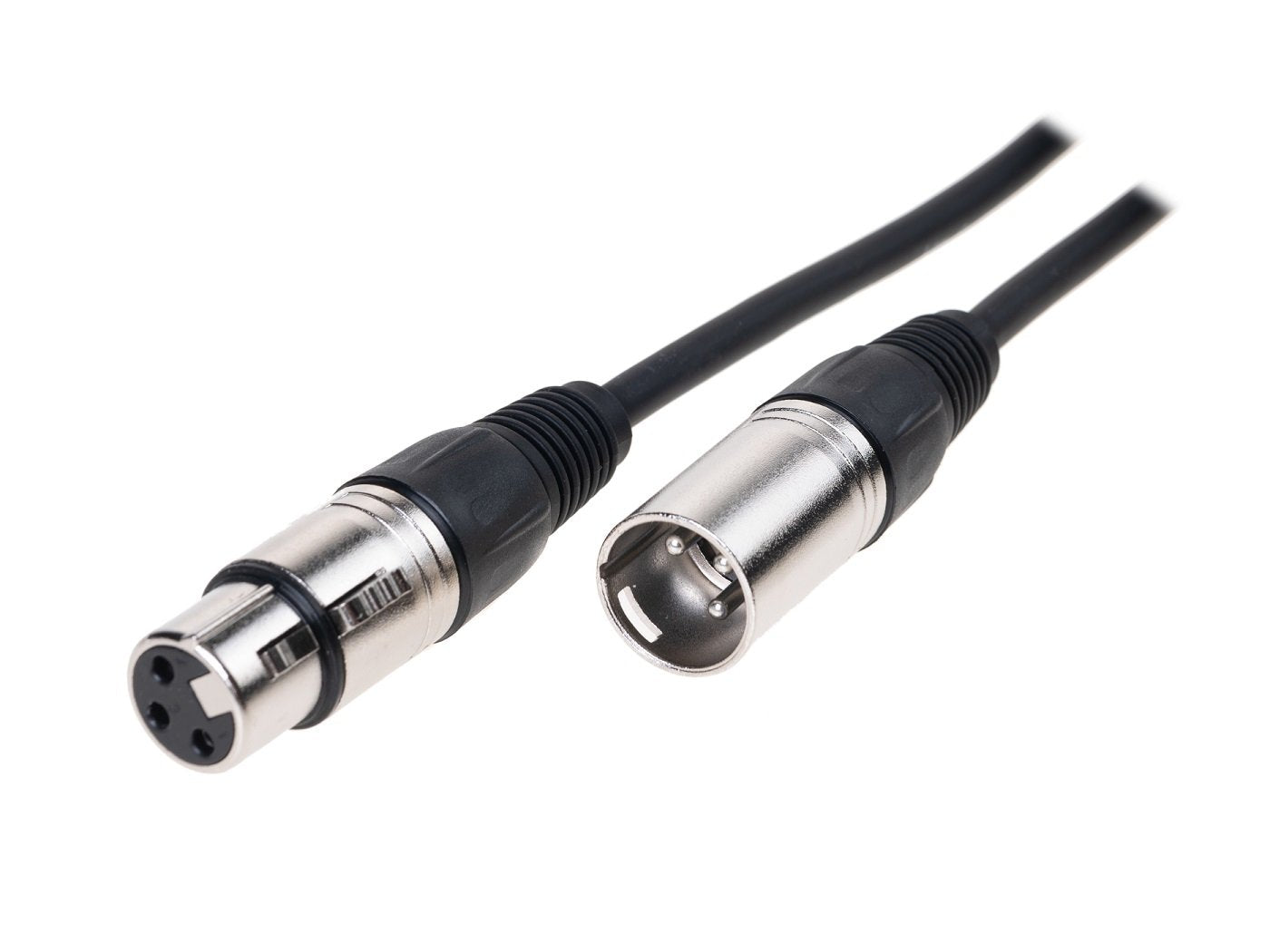 Bemero BLC1011-600BK – DMX-Kabel, 3-pol XLRm/XLRf, 6 m, Schwarz