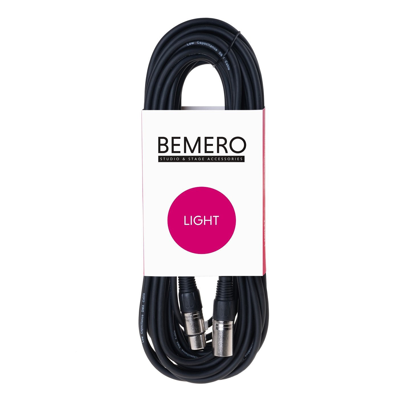 Bemero BLC1011-1200BK – DMX-Kabel, 3-pol XLR M/F, 12 m, Schwarz