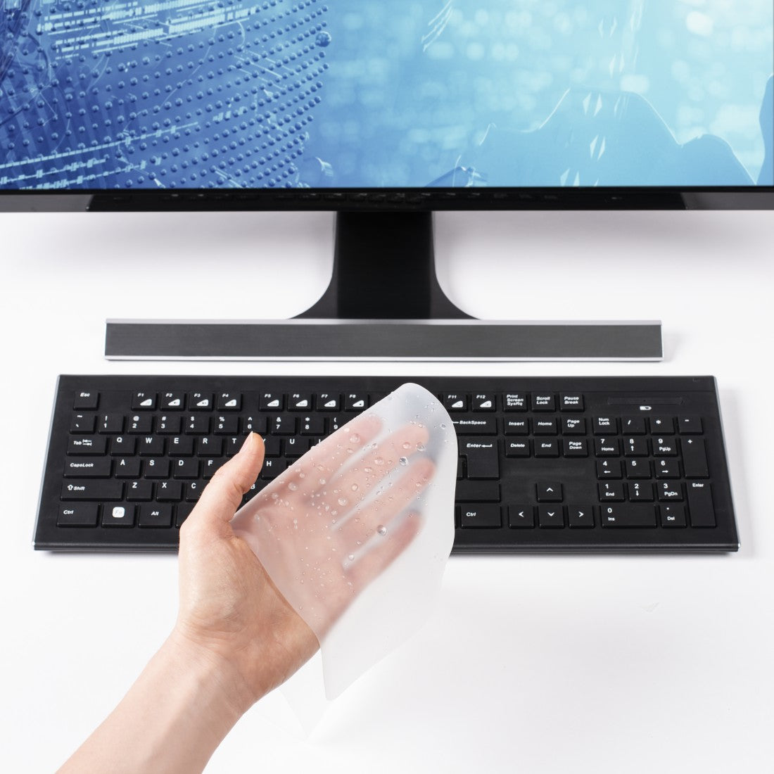 Hama Tastatur, Tastaturabdeckung, Weiss