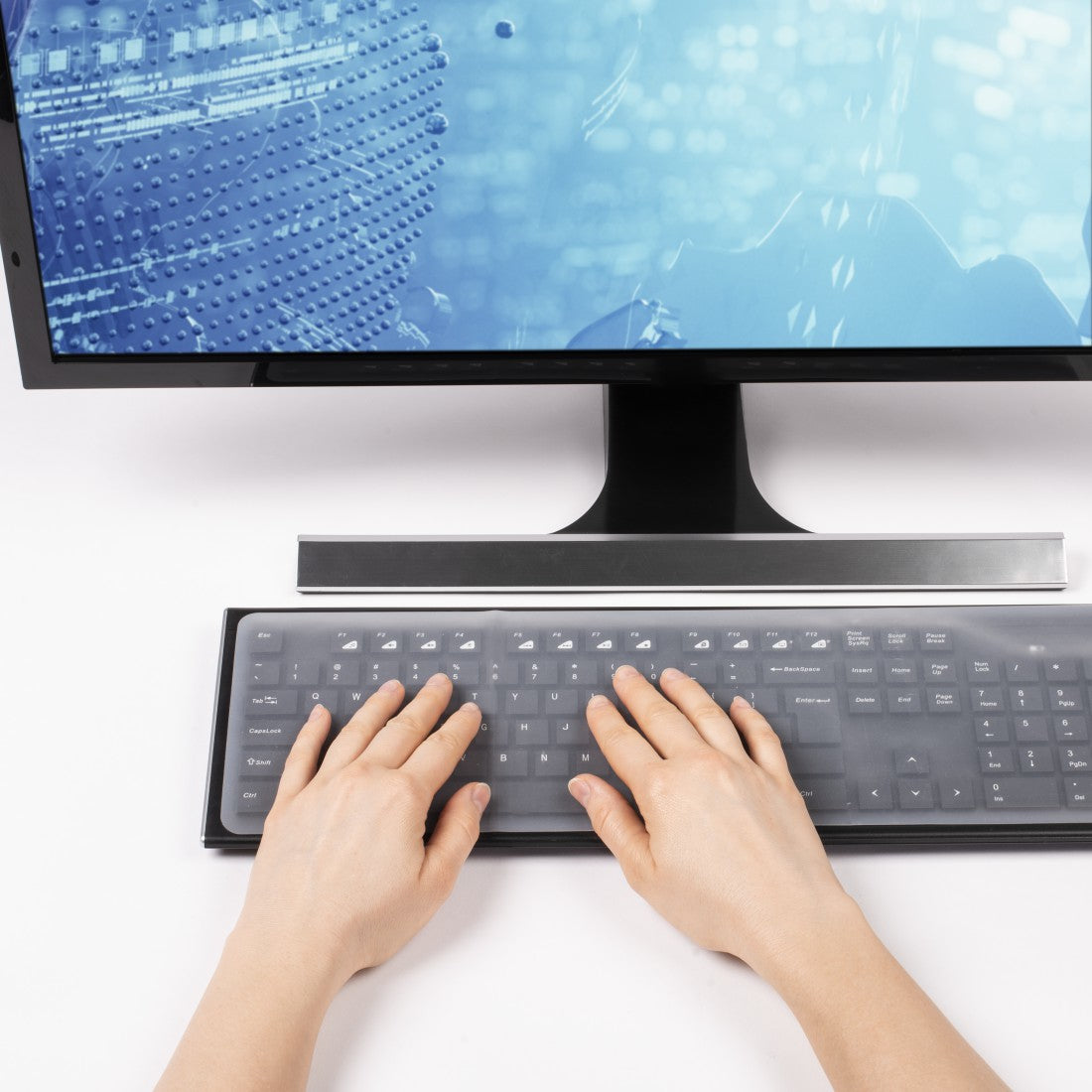 Hama Tastatur, Tastaturabdeckung, Weiss