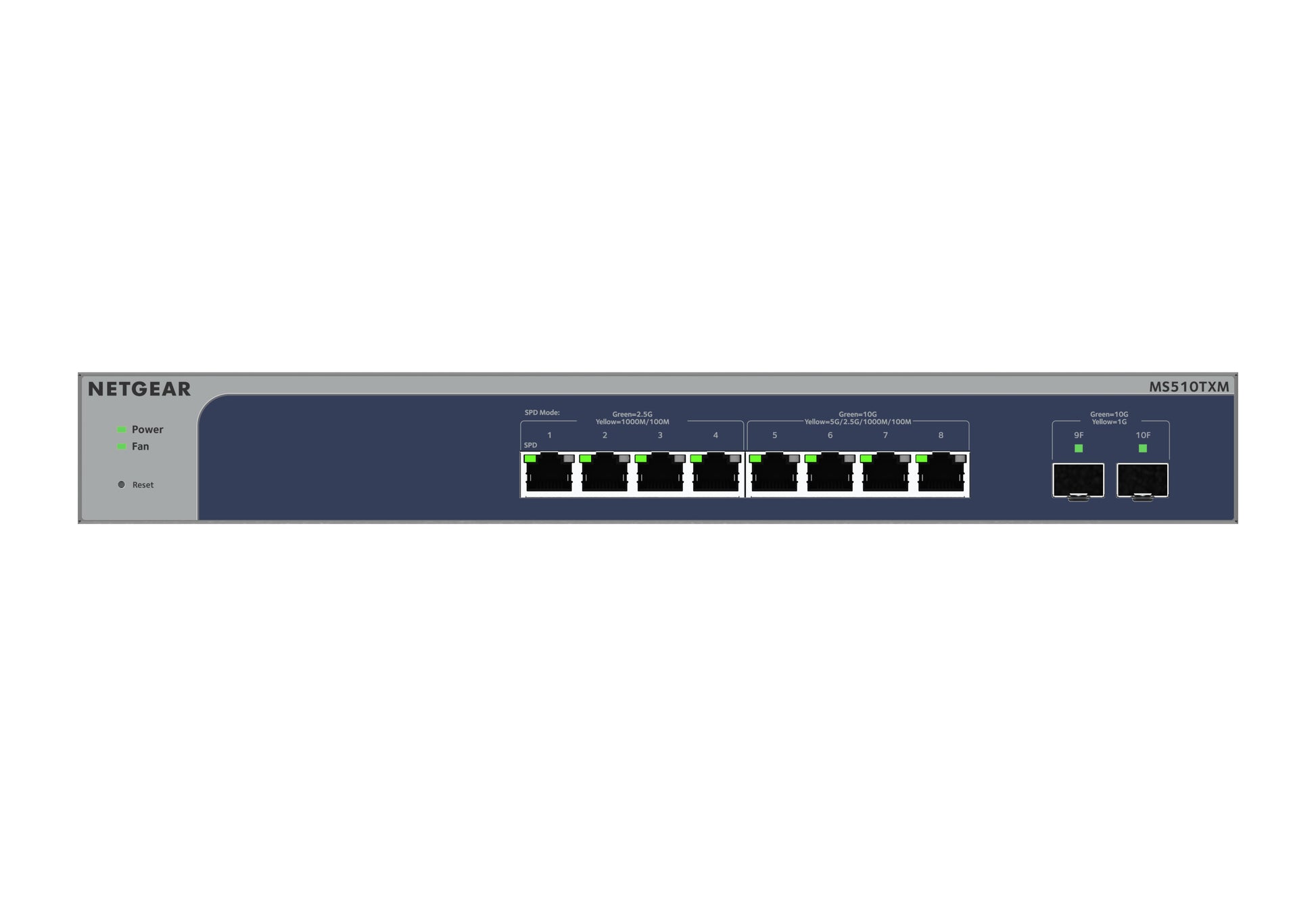 NETGEAR MS510TXM – Managed Switch – 8×10G RJ45, 2×SFP+, L2+, 19" Rack