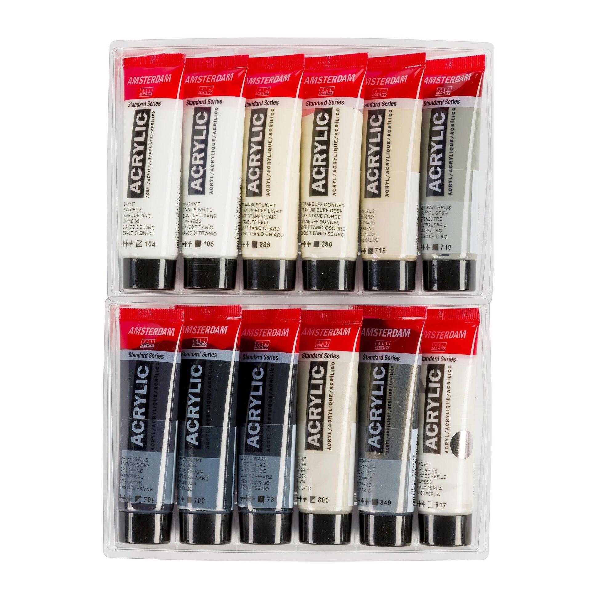 Royal Talens Amsterdam – Acryl Standard – Acrylfarbe – Set – 12 Farben, 12 × 20 ml