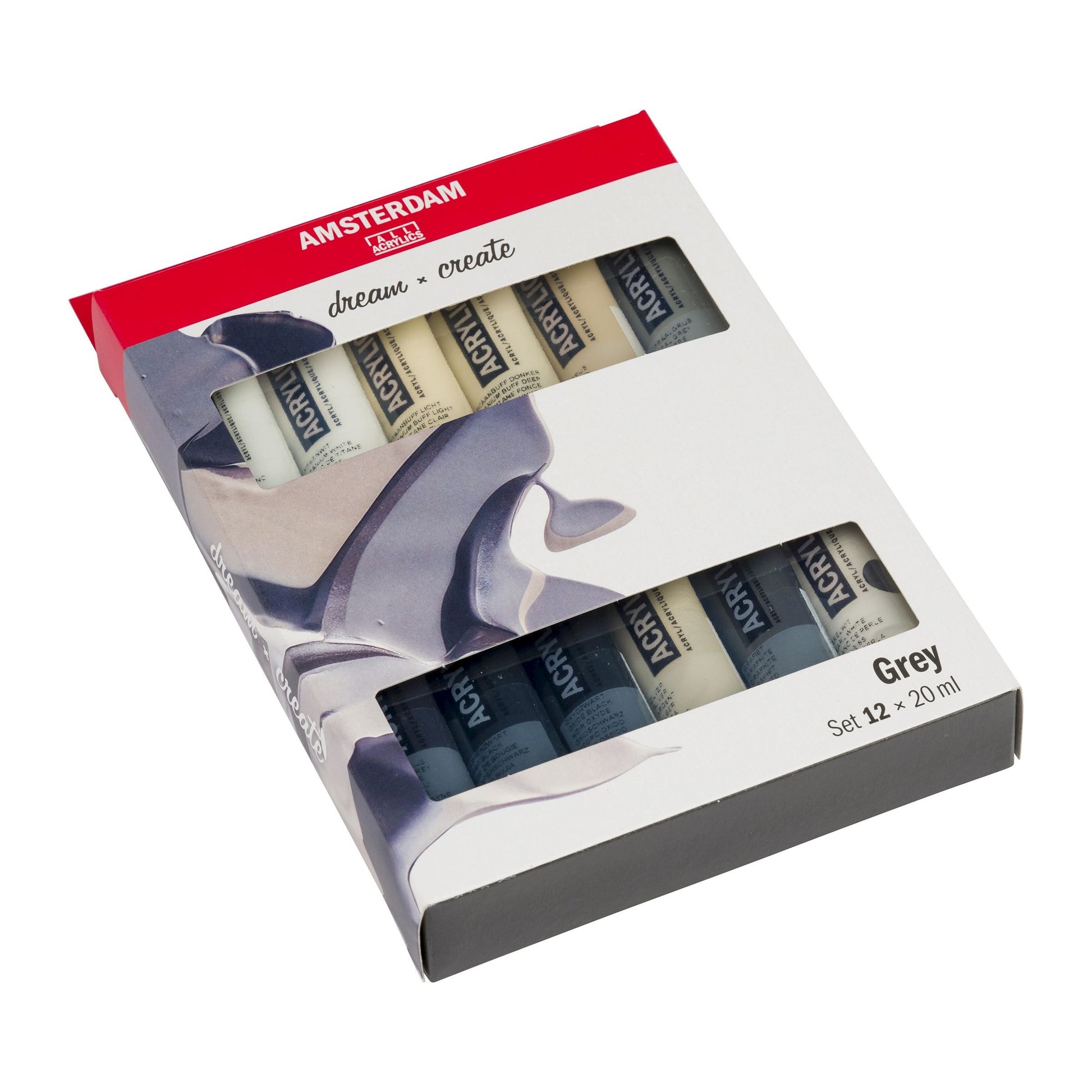Royal Talens Amsterdam – Acryl Standard – Acrylfarbe – Set – 12 Farben, 12 × 20 ml