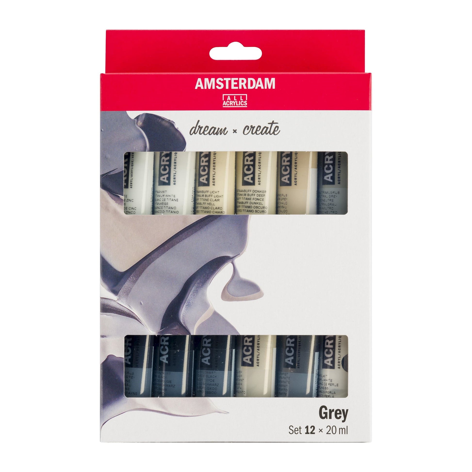 Royal Talens Amsterdam – Acryl Standard – Acrylfarbe – Set – 12 Farben, 12 × 20 ml
