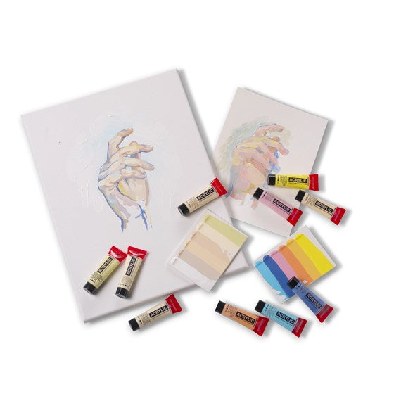 Royal Talens Amsterdam – Acryl Standard – Acrylfarbe – Set – 12 Farben, sortiert, 12 × 20 ml